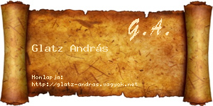 Glatz András névjegykártya